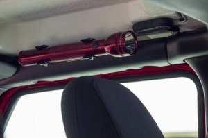 Jeep Wrangler Flashlight Mount - Front - Fishbone Offroad - Roll Bar - Black - `18-`27